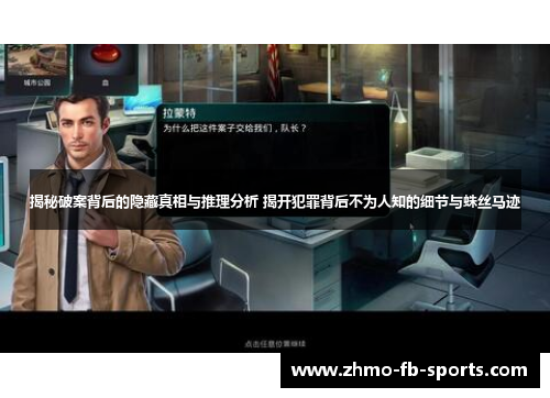 揭秘破案背后的隐藏真相与推理分析 揭开犯罪背后不为人知的细节与蛛丝马迹